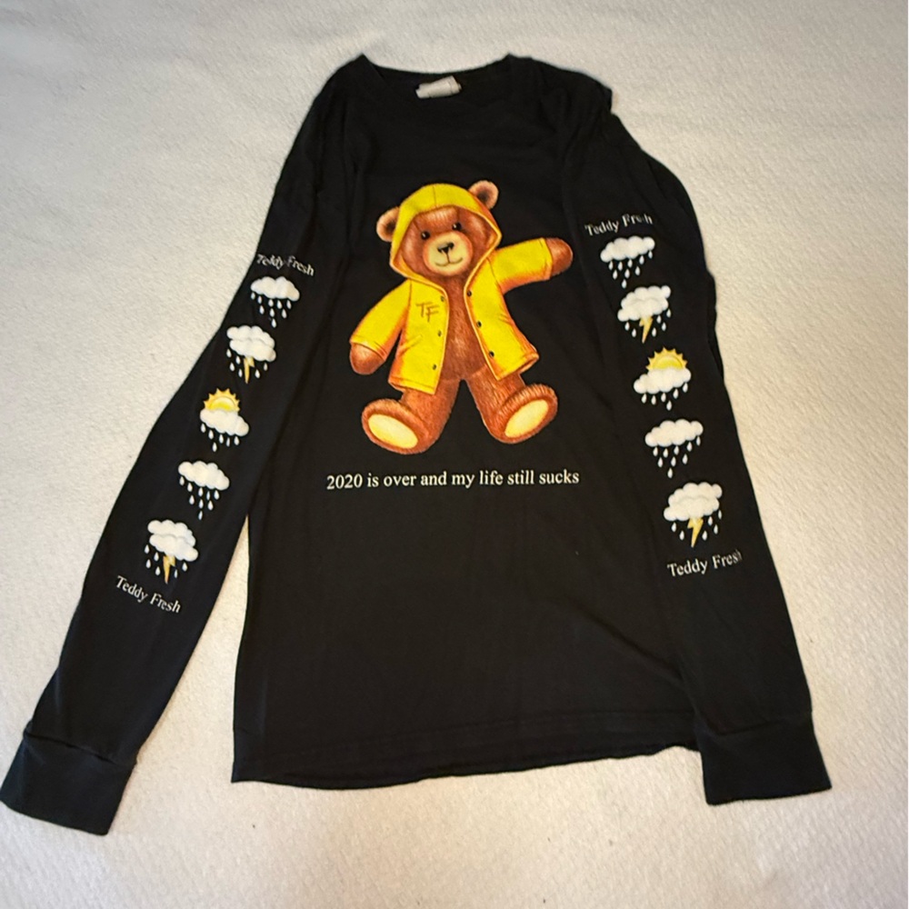 Teddy Fresh 2020 is over and my life still sucks Long Sleeve Graphic Tee Size M